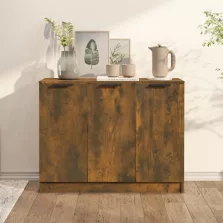   vidaXL füstös tölgy színű szerelt fa tálalószekrény 90,5 x 30 x 70 cm