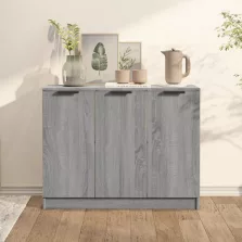   vidaXL szürke sonoma színű szerelt fa tálalószekrény 90,5 x 30 x 70 cm