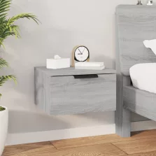   vidaXL szürke sonoma falra szerelhető éjjeliszekrény 34 x 30 x 20 cm