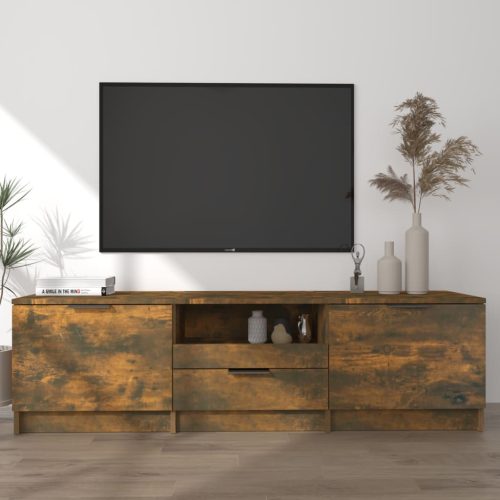 vidaXL füstös tölgy színű szerelt fa TV-szekrény 140 x 35 x 40 cm