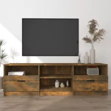   vidaXL füstös tölgy színű szerelt fa TV-szekrény 150 x 33,5 x 45 cm