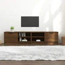   vidaXL 2 db barna tölgy színű szerelt fa TV-szekrény 80x35x36,5 cm
