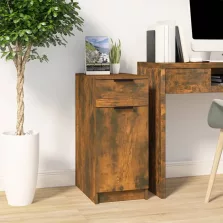   vidaXL füstös tölgy színű szerelt fa íróasztalszekrény 33,5x50x75 cm