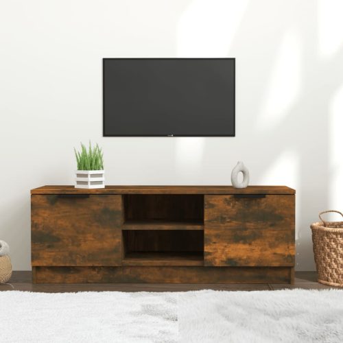 vidaXL füstös tölgyszínű szerelt fa TV-szekrény 102 x 35 x 36,5 cm