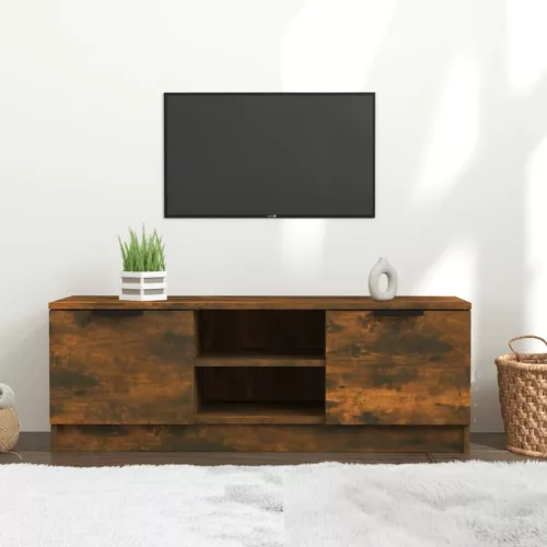vidaXL füstös tölgy színű szerelt fa TV-szekrény 102 x 35 x 36,5 cm