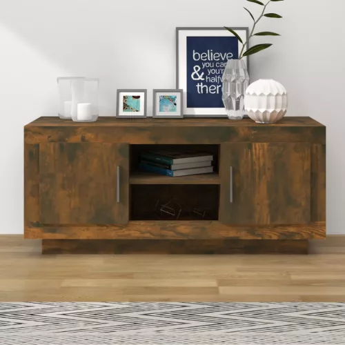 vidaXL füstös tölgy színű szerelt fa TV-szekrény 102 x 35 x 45 cm