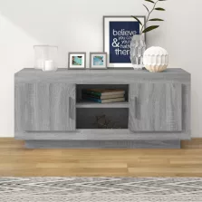   vidaXL szürke sonoma színű szerelt fa TV-szekrény 102x35x45 cm