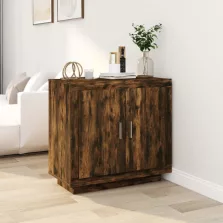  vidaXL füstös tölgyszínű szerelt fa tálalószekrény 80 x 40 x 75 cm