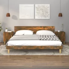   vidaXL 2 db füstös tölgy színű szerelt fa éjjeliszekrény