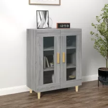   vidaXL szürke sonoma színű szerelt fa tálalószekrény 69,5 x 34 x 90 cm