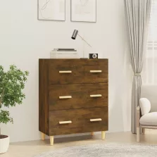   vidaXL füstös tölgyszínű szerelt fa tálalószekrény 70 x 34 x 90 cm