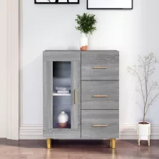   vidaXL szürke sonoma színű szerelt fa tálalószekrény 69,5 x 34 x 90 cm