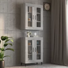   vidaXL szürke-sonoma színű függő faliszekrény 69,5 x 34 x 90 cm