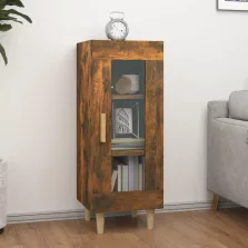   vidaXL füstös tölgy színű szerelt fa tálalószekrény 34,5 x 34 x 90 cm
