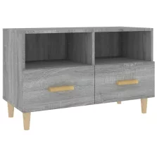   vidaXL szürke sonoma színű szerelt fa TV-szekrény 80x36x50 cm