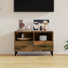   vidaXL füstös tölgy színű szerelt fa TV-szekrény 80 x 36 x 50 cm
