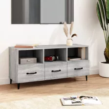   vidaXL szürke sonoma színű szerelt fa TV-szekrény 102 x 35 x 50 cm
