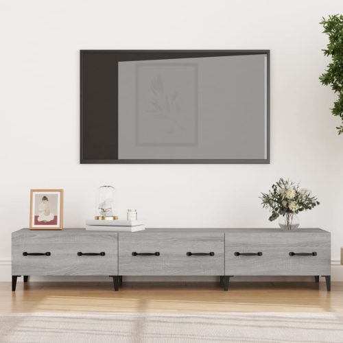 vidaXL szürke sonoma színű szerelt fa TV-szekrény 150 x 34,5 x 30 cm