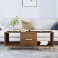   vidaXL barna tölgyszínű szerelt fa dohányzóasztal 102 x 50 x 40 cm