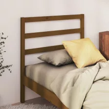   vidaXL mézbarna tömör fenyőfa ágyfejtámla 106 x 4 x 100 cm