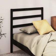   vidaXL fekete tömör fenyőfa ágyfejtámla 106 x 4 x 100 cm
