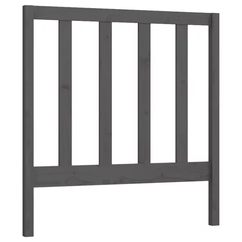 vidaXL szürke tömör fenyőfa ágyfejtámla 81 x 4 x 100 cm