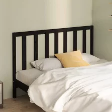   vidaXL fekete tömör fenyőfa ágyfejtámla 166 x 4 x 100 cm