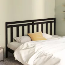   vidaXL fekete tömör fenyőfa ágyfejtámla 186 x 4 x 100 cm