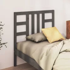   vidaXL szürke tömör fenyőfa ágyfejtámla 106 x 4 x 100 cm