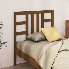  vidaXL mézbarna tömör fenyőfa ágyfejtámla 106 x 4 x 100 cm