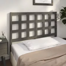   vidaXL szürke tömör fenyőfa ágyfejtámla 125,5 x 4 x 100 cm