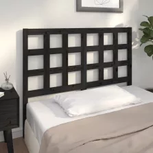   vidaXL fekete tömör fenyőfa ágyfejtámla 125,5 x 4 x 100 cm
