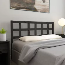   vidaXL fekete tömör fenyőfa ágyfejtámla 145,5 x 4 x 100 cm
