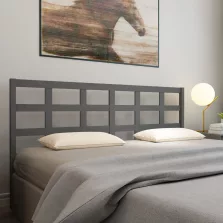 vidaXL szürke tömör fenyőfa ágyfejtámla 205,5x4x100 cm