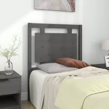   vidaXL szürke tömör fenyőfa ágyfejtámla 80,5 x 4 x 100 cm