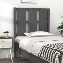   vidaXL szürke tömör fenyőfa ágyfejtámla 80,5 x 4 x 100 cm