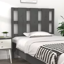   vidaXL szürke tömör fenyőfa ágyfejtámla 95,5 x 4 x 100 cm
