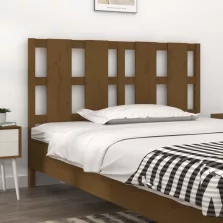   vidaXL mézbarna tömör fenyőfa ágyfejtámla 125,5x4x100 cm