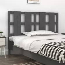   vidaXL szürke tömör fenyőfa ágyfejtámla 145,5 x 4 x 100 cm