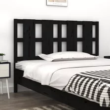  vidaXL fekete tömör fenyőfa ágyfejtámla 145,5 x 4 x 100 cm