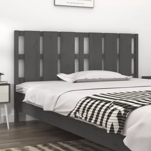 vidaXL szürke tömör fenyőfa ágyfejtámla 165,5 x 4 x 100 cm