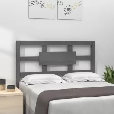   vidaXL szürke tömör fenyőfa ágyfejtámla 95,5 x 4 x 100 cm