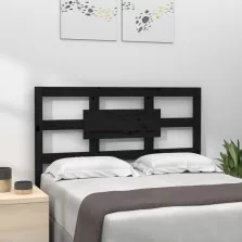   vidaXL fekete tömör fenyőfa ágyfejtámla 95,5 x 4 x 100 cm