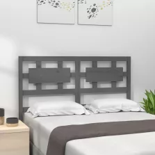   vidaXL szürke tömör fenyőfa ágyfejtámla 125,5 x 4 x 100 cm