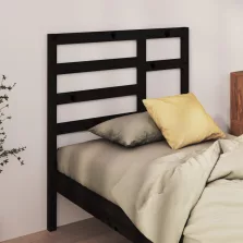   vidaXL fekete tömör fenyőfa ágyfejtámla 106 x 4 x 104 cm