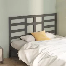   vidaXL szürke tömör fenyőfa ágyfejtámla 141 x 4 x 104 cm