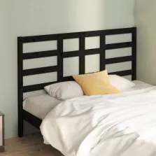   vidaXL fekete tömör fenyőfa ágyfejtámla 156 x 4 x 104 cm