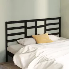   vidaXL fekete tömör fenyőfa ágyfejtámla 206 x 4 x 104 cm