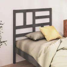   vidaXL szürke tömör fenyőfa ágyfejtámla 81 x 4 x 104 cm