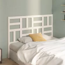 vidaXL fehér tömör fenyőfa ágyfejtámla 126x4x104 cm